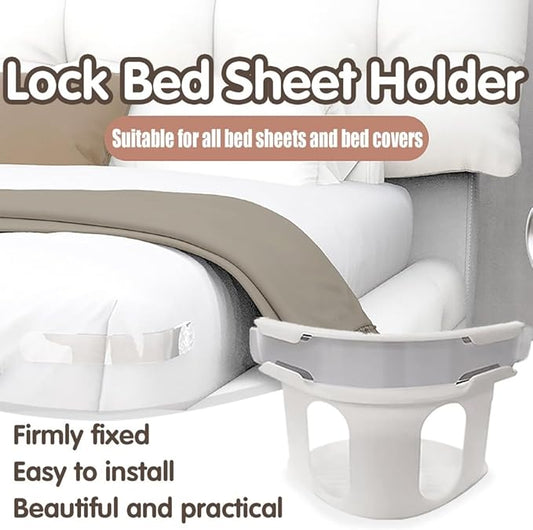 4Pcs Bed Corner Sheet Grippers – Heavy Duty Lock Bed Sheet Holder | Fits All Mattress Sizes