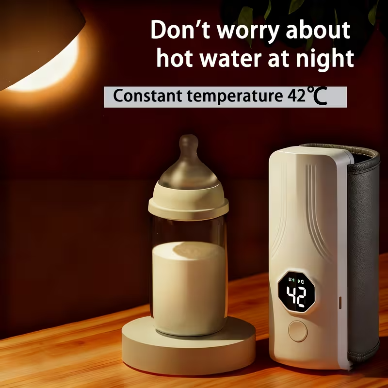 Portable Rechargeable Baby Bottle Warmer – Fast USB Milk Heater for Travel