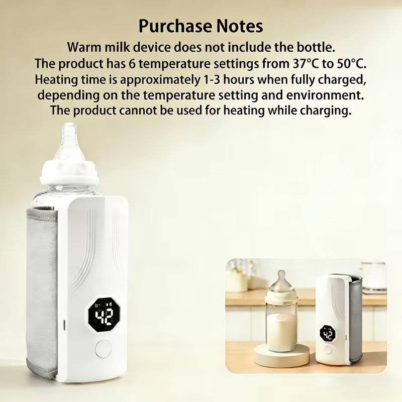 Portable Rechargeable Baby Bottle Warmer – Fast USB Milk Heater for Travel