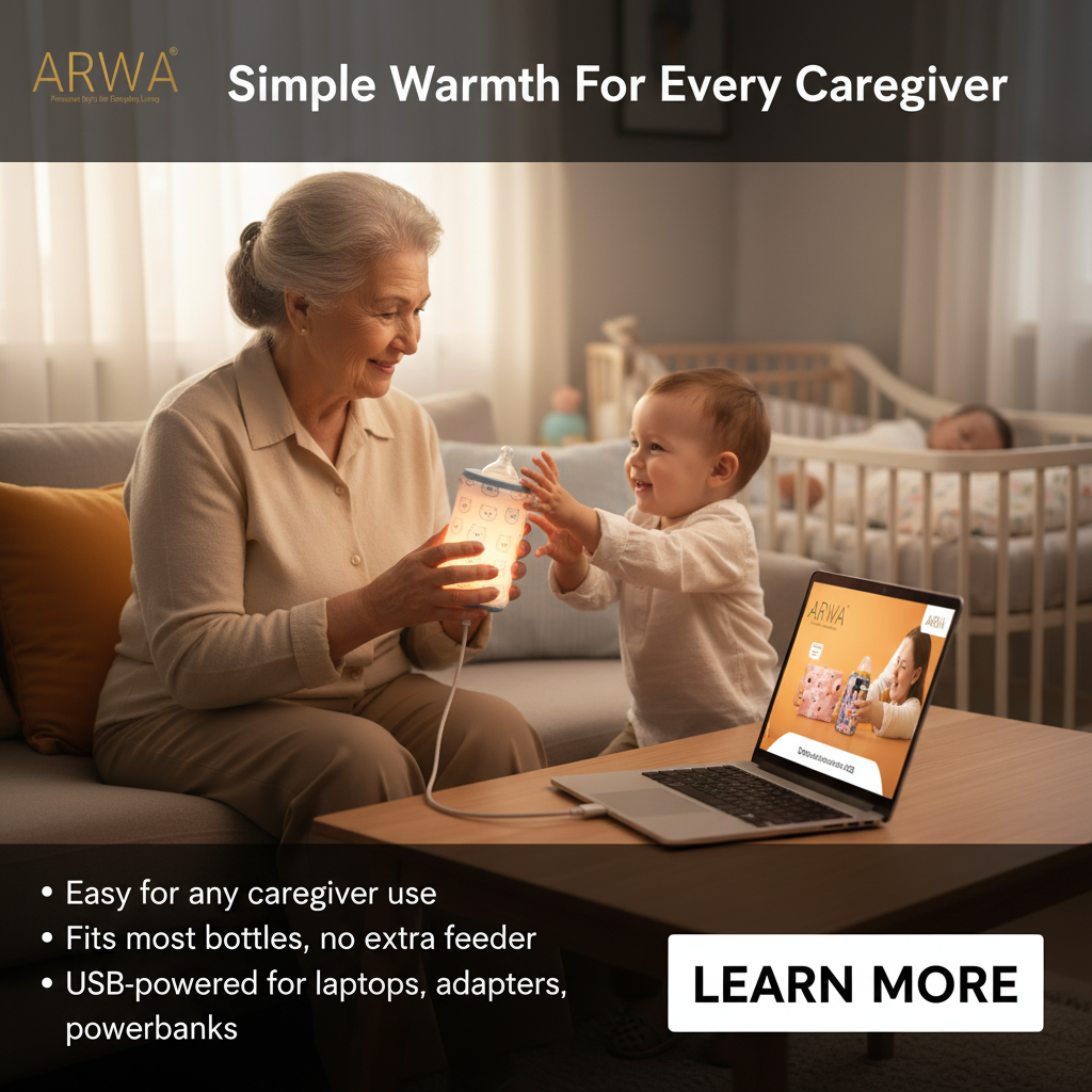 Portable USB Baby Bottle Warmer – Insulated Milk Heater Sleeve for Travel & Home | No Feeder Needed